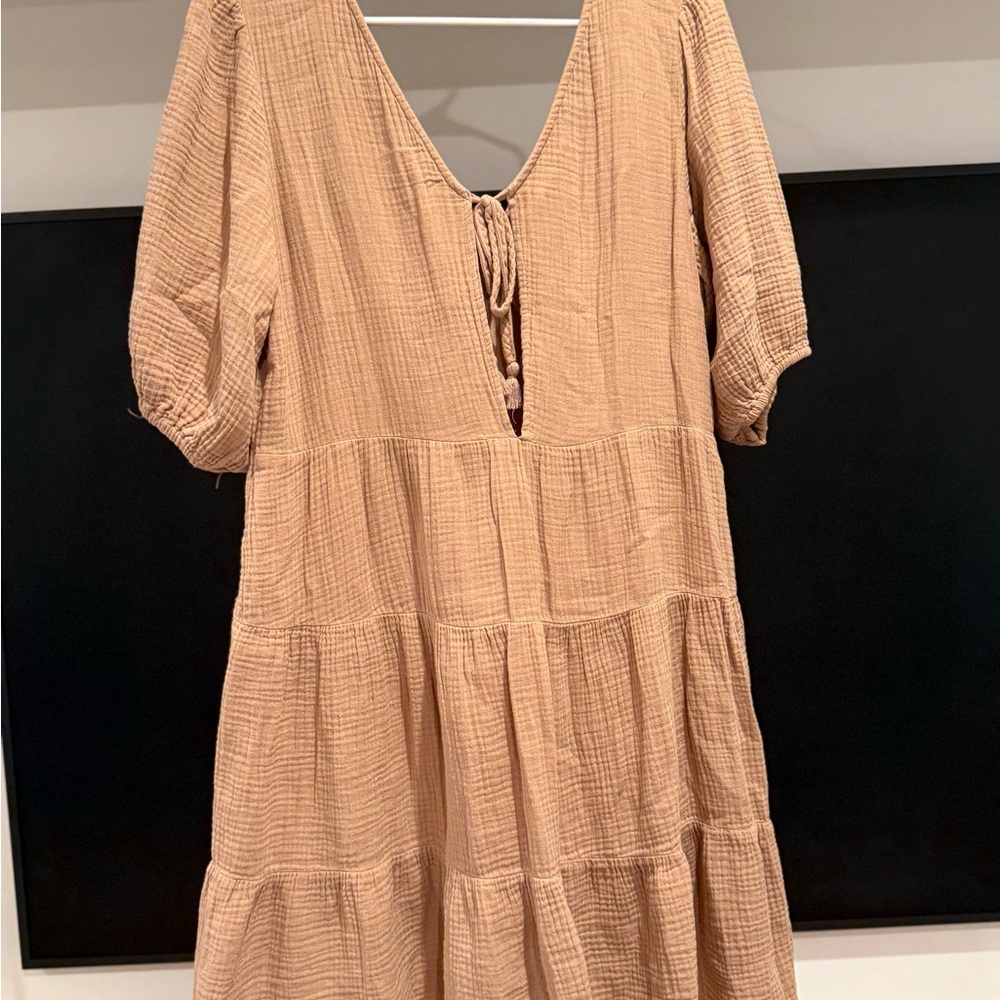 American Eagle Outfitters Tan Backless Dress